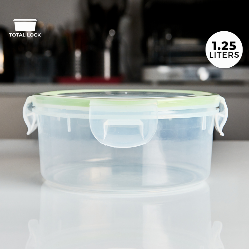 Total Lock 1.25L Round Stackable Airtight Food Storage Container